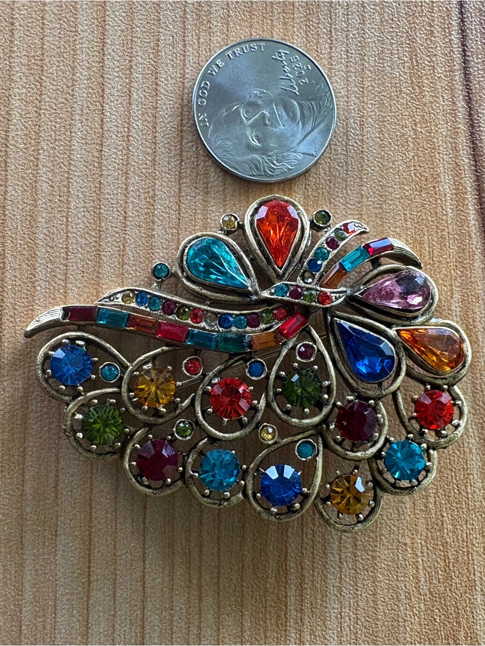Multicolor Crystal Brooch - Designer Style Women Jewelry